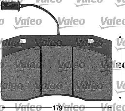 Valeo 540142 - Kit pastiglie freno, Freno a disco autozon.pro