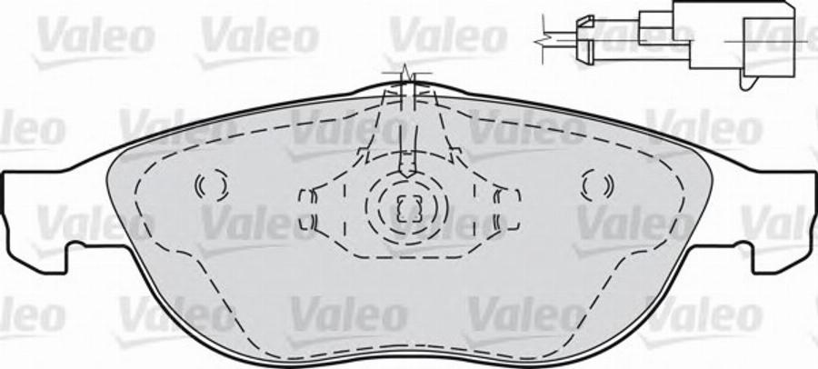 Valeo 540888 - Kit pastiglie freno, Freno a disco autozon.pro