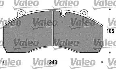 Valeo 541695 - Kit pastiglie freno, Freno a disco autozon.pro