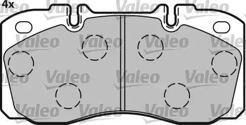 Valeo 541654 - Kit pastiglie freno, Freno a disco autozon.pro