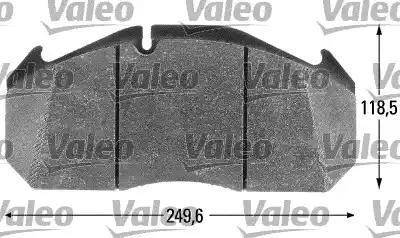 Valeo 541650 - Kit pastiglie freno, Freno a disco autozon.pro