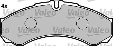 Valeo 541662 - Kit pastiglie freno, Freno a disco autozon.pro