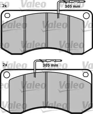 Valeo 541600 - Kit pastiglie freno, Freno a disco autozon.pro