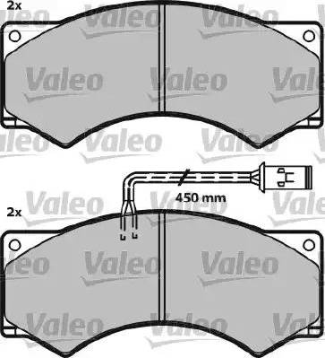 Valeo 541614 - Kit pastiglie freno, Freno a disco autozon.pro