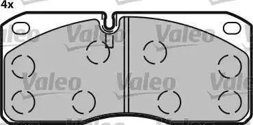 Valeo 541612 - Kit pastiglie freno, Freno a disco autozon.pro