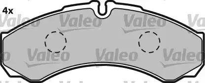 Valeo 541683 - Kit pastiglie freno, Freno a disco autozon.pro