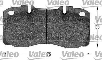 Valeo 541622 - Kit pastiglie freno, Freno a disco autozon.pro