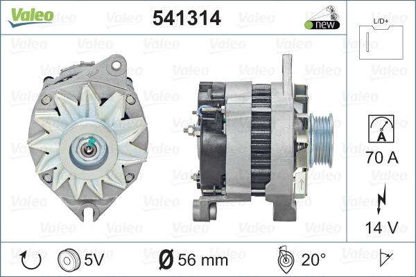 Valeo 541314 - Alternatore autozon.pro