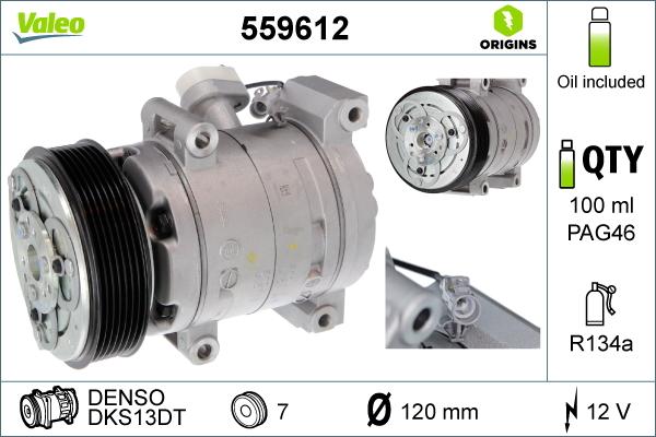 Valeo 559612 - Compressore, Climatizzatore autozon.pro