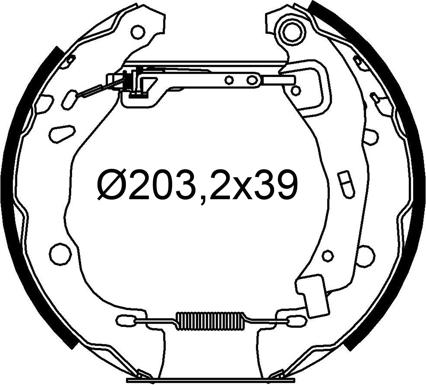 Valeo 554950 - Kit ganasce freno autozon.pro