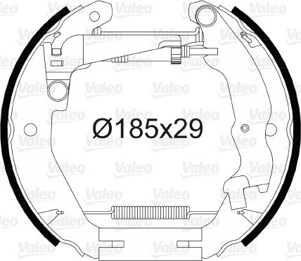 Valeo 554900 - Kit ganasce freno autozon.pro