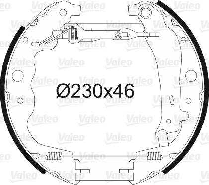 Valeo 554901 - Kit ganasce freno autozon.pro