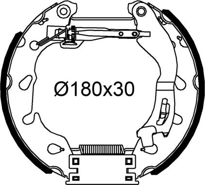 Valeo 554908 - Kit ganasce freno autozon.pro