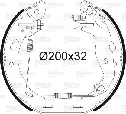 Valeo 554903 - Kit ganasce freno autozon.pro