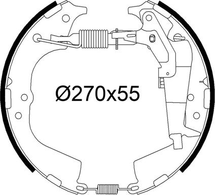 Valeo 554926 - Kit ganasce freno autozon.pro