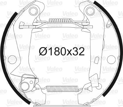 Valeo 554501 - Kit ganasce freno autozon.pro