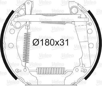 Valeo 554529 - Kit ganasce freno autozon.pro