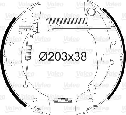 Valeo 554698 - Kit ganasce freno autozon.pro