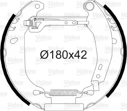 Valeo 554644 - Kit ganasce freno autozon.pro