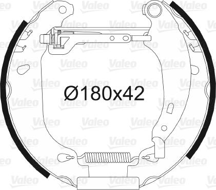 Valeo 554637 - Kit ganasce freno autozon.pro