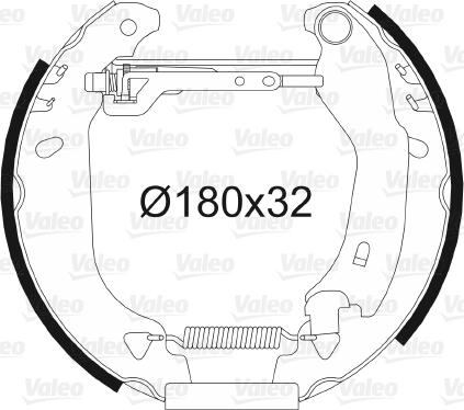 Valeo 554674 - Kit ganasce freno autozon.pro