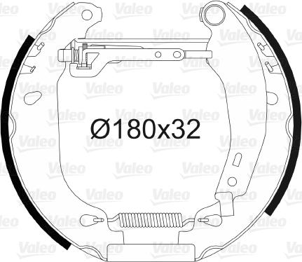 Valeo 554672 - Kit ganasce freno autozon.pro