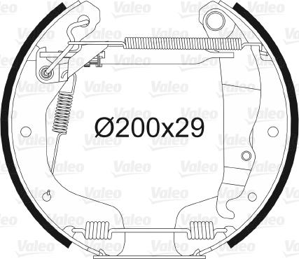 Valeo 554840 - Kit ganasce freno autozon.pro