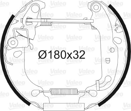 Valeo 554846 - Kit ganasce freno autozon.pro