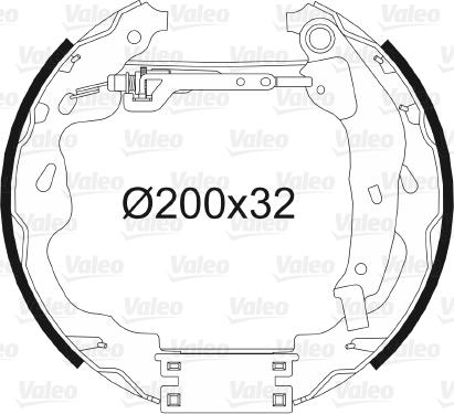 Valeo 554859 - Kit ganasce freno autozon.pro