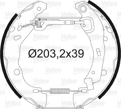 Valeo 554851 - Kit ganasce freno autozon.pro