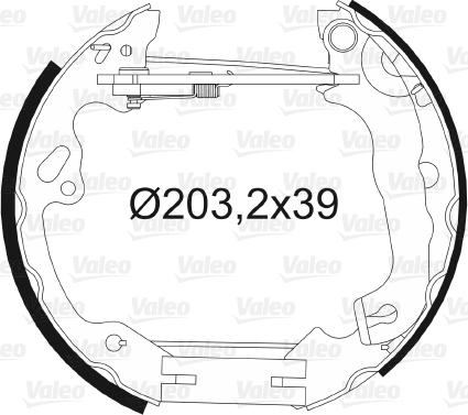 Valeo 554857 - Kit ganasce freno autozon.pro