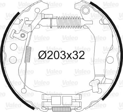 Valeo 554864 - Kit ganasce freno autozon.pro