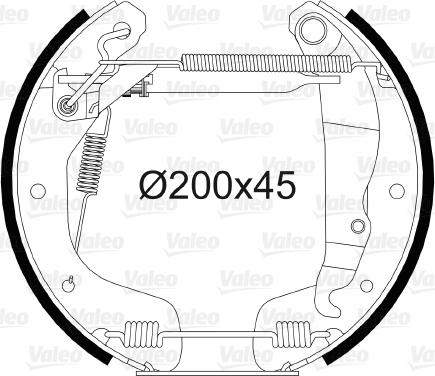 Valeo 554867 - Kit ganasce freno autozon.pro