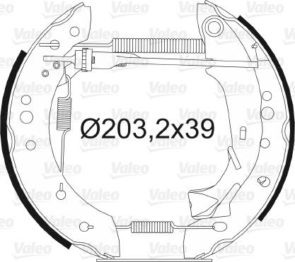 Valeo 554805 - Kit ganasce freno autozon.pro