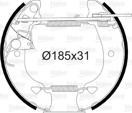 Valeo 554806 - Kit ganasce freno autozon.pro