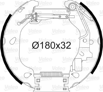 Valeo 554812 - Kit ganasce freno autozon.pro