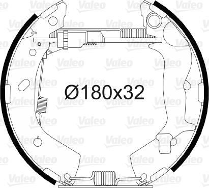 Valeo 554884 - Kit ganasce freno autozon.pro