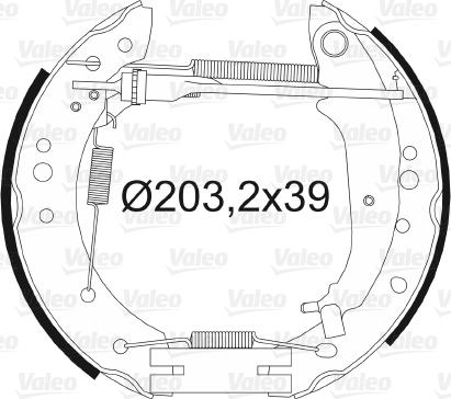 Valeo 554885 - Kit ganasce freno autozon.pro