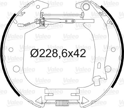 Valeo 554888 - Kit ganasce freno autozon.pro