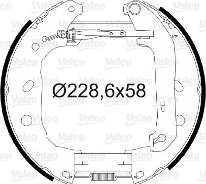 Valeo 554830 - Kit ganasce freno autozon.pro