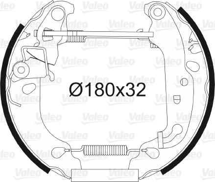 Valeo 554826 - Kit ganasce freno autozon.pro