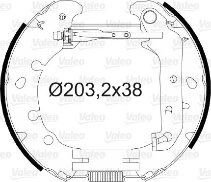 Valeo 554827 - Kit ganasce freno autozon.pro