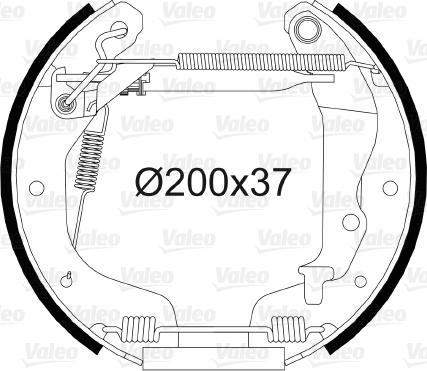 Valeo 554874 - Kit ganasce freno autozon.pro