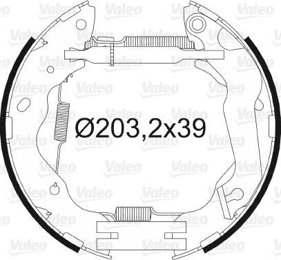 Valeo 554876 - Kit ganasce freno autozon.pro