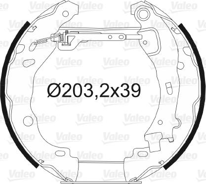 Valeo 554871 - Kit ganasce freno autozon.pro