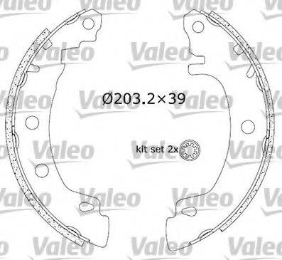 Valeo 554757 - Kit ganasce freno autozon.pro