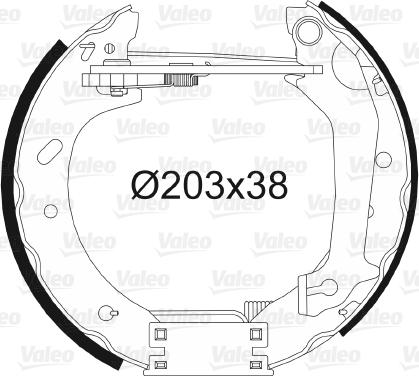 Valeo 554766 - Kit ganasce freno autozon.pro