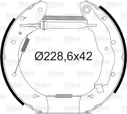 Valeo 554701 - Kit ganasce freno autozon.pro