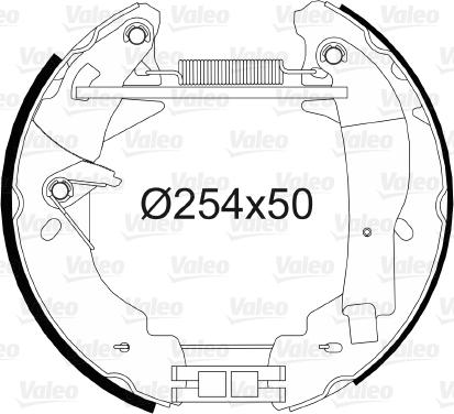 Valeo 554719 - Kit ganasce freno autozon.pro