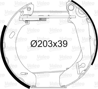 Valeo 554717 - Kit ganasce freno autozon.pro